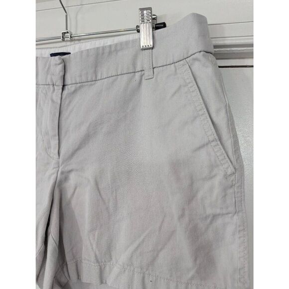 J. Crew (Factory ) 5" classic chino shorts women's‎ 8 gray preppy casual coastal - Picture 2 of 7